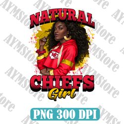 Kansas City Chiefs Natural Girl NFL PNG, Girl NFL Png, NFL png, Digital Download