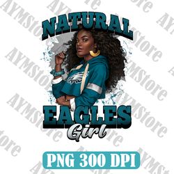 Philadelphia Eagles Natural Girl NFL PNG, Girl NFL Png, NFL png, Digital Download