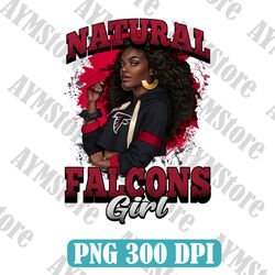 Atlanta Falcons Natural Girl NFL PNG, Girl NFL Png, NFL png, Digital Download