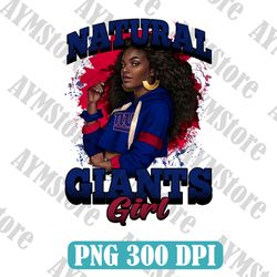 New York Giants Natural Girl NFL PNG, Girl NFL Png, NFL png, Digital Download