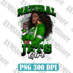 New York Jets Natural Girl NFL PNG, Girl NFL Png, NFL png, Digital Download