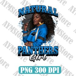 Carolina Panthers Natural Girl NFL PNG, Girl NFL Png, NFL png, Digital Download