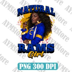 Los Angeles Rams Natural Girl NFL PNG, Girl NFL Png, NFL png, Digital Download