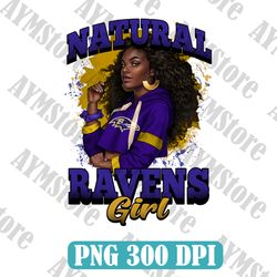 Baltimore ravens Natural Girl NFL PNG, Girl NFL Png, NFL png, Digital Download