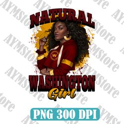 Washington Commanders Natural Girl NFL PNG, Girl NFL Png, NFL png, Digital Download