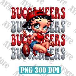 Tampa Bay Buccaneers Betty Boop NFL PNG, Girl NFL Png, NFL png, Digital Download