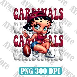 Arizona Cardinals Betty Boop NFL PNG, Girl NFL Png, NFL png, Digital Download