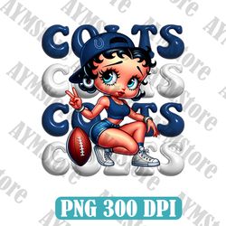 Indianapolis Colts Betty Boop NFL PNG, Girl NFL Png, NFL png, Digital Download