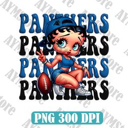 Carolina Panthers Betty Boop NFL PNG, Girl NFL Png, NFL png, Digital Download