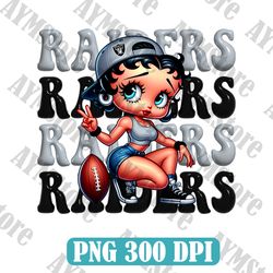 Las Vegas Raiders Betty Boop NFL PNG, Girl NFL Png, NFL png, Digital Download