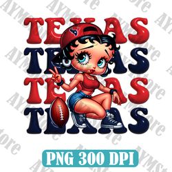 Houston Texans Betty Boop NFL PNG, Girl NFL Png, NFL png, Digital Download