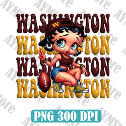 Washington Commanders Betty Boop NFL PNG, Girl NFL Png, NFL png, Digital Download