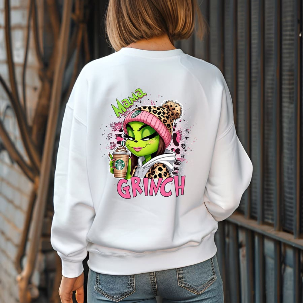 Pink Grinch Mama Png Retro Mama Christmas Png Christmas Png Christmas Coffee Png Trendy Christmas S 1