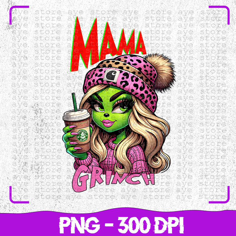 Grinchy Mom Png Retro Mama Christmas Png Christmas Png Mama Bougie Christmas Png Trendy Christmas S 0