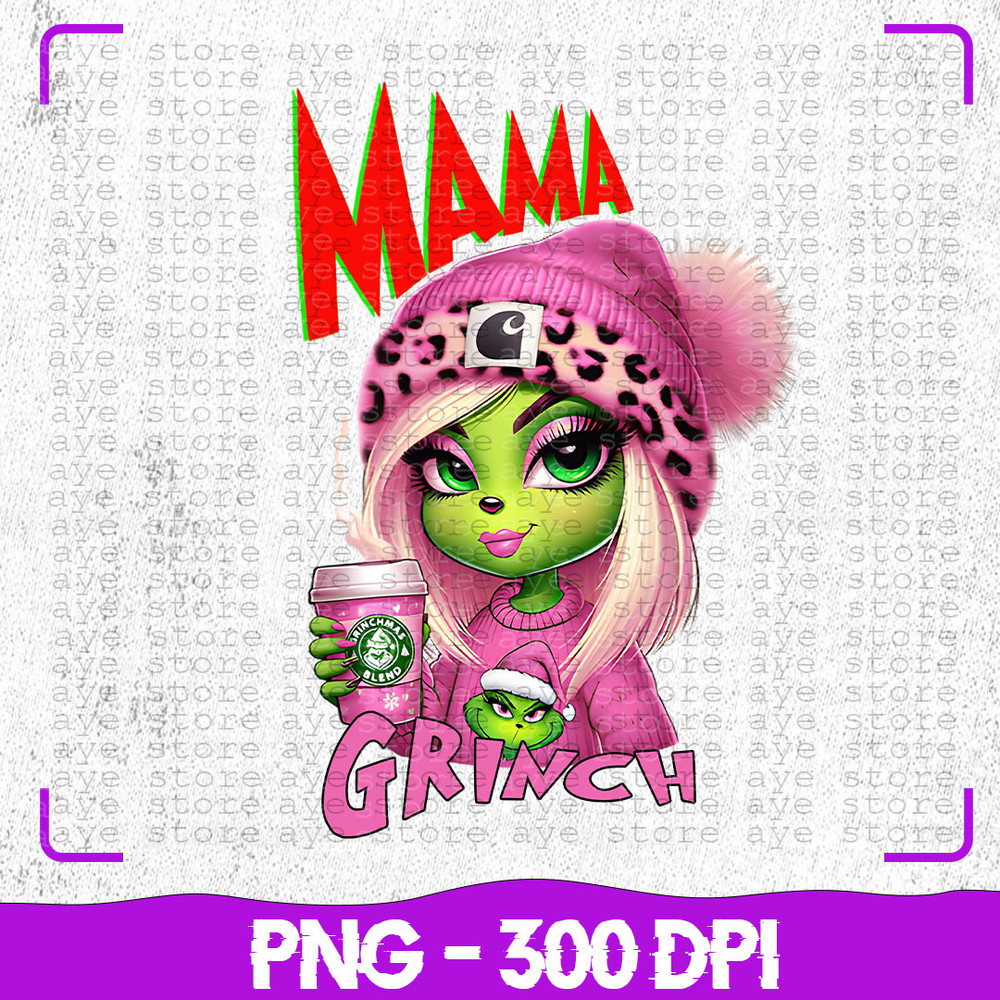 Grinchy Mama Png Retro Mama Christmas Png Christmas Png Bougie Christmas Trendy Christmas Sublimati 0