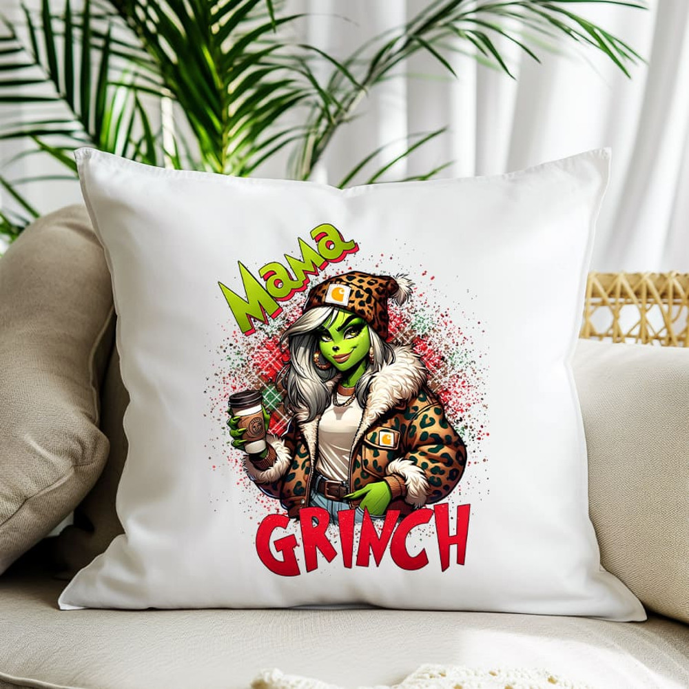 Mama Grinch Png Christmas Leopard Mama Daddy Png My Kids Stole My Heart Custom Png Christmas Boujee 1