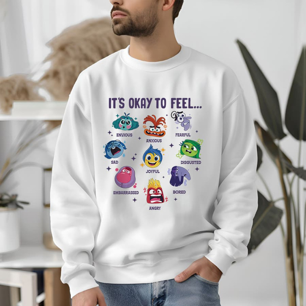 Inside Out 2 Its Okay To Feel All The Feels PNG Digital Download Mental Health Shirt Designs Inclus 1