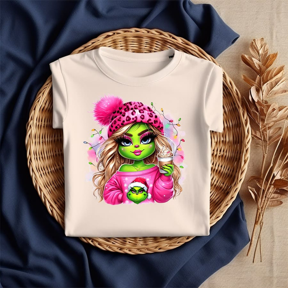 Pink Merry Grinchmas PNG Merry Christmas Png Pink Christmas Shirt Design Girly Christmas Png Xmas H 1