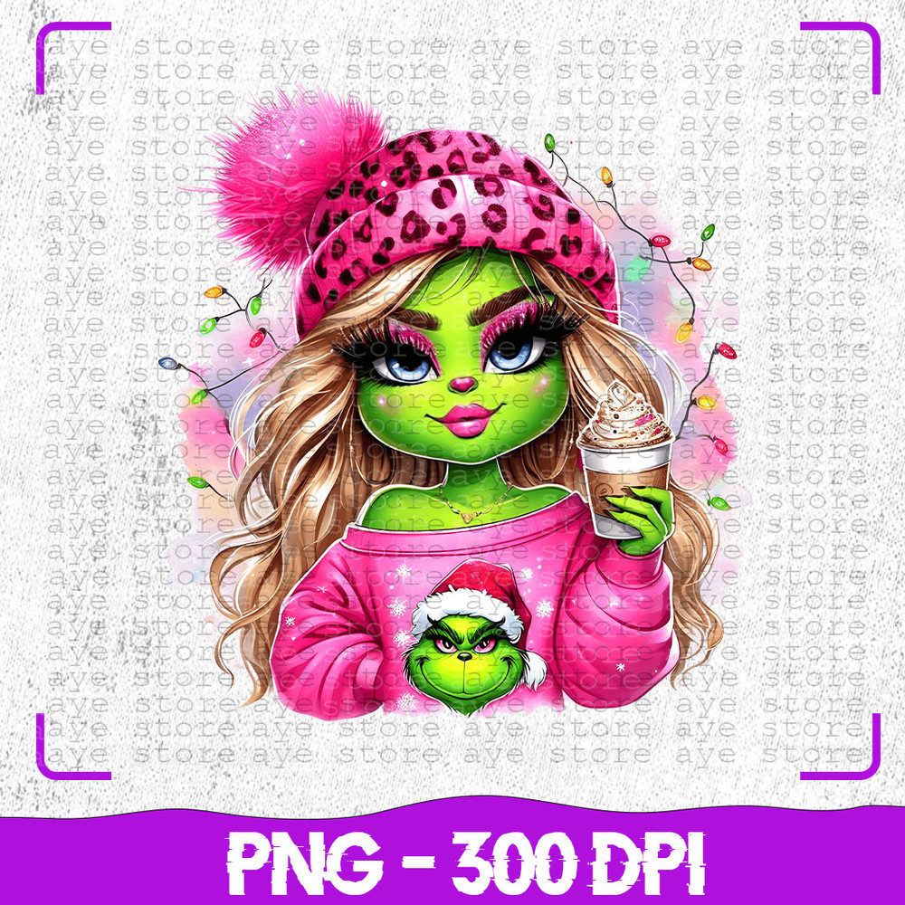 Pink Merry Grinchmas PNG Merry Christmas Png Pink Christmas Shirt Design Girly Christmas Png Xmas H 0