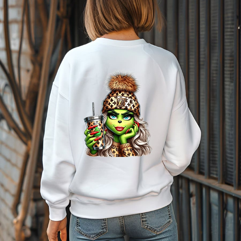 Christmas Girl Cute Boujee PNG Mean Green Girl Christmas Png Leopard Christmas Png Retro Pink Chris 1