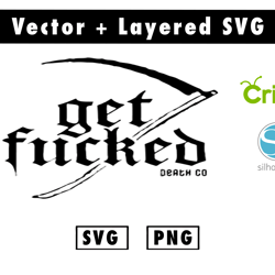 get fucked svg and png files for cricut machine , anime svg , manga svg , goku svg