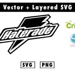 haterade svg and png files for cricut machine , anime svg , manga svg , goku svg