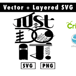 just do it svg and png files for cricut machine , anime svg , manga svg , goku svg