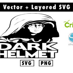 dark helmet svg and png files for cricut machine , anime svg , manga svg , goku svg