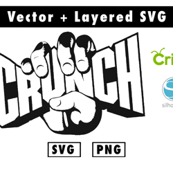 crunch svg and png files for cricut machine , anime svg , manga svg , goku svg