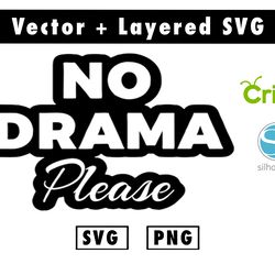 no drama please svg and png files for cricut machine , anime svg , manga svg , goku svg