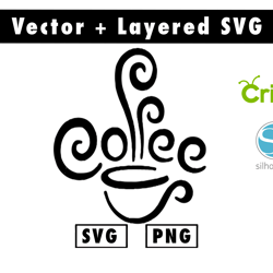 coffee svg and png files for cricut machine , anime svg , manga svg , goku svg