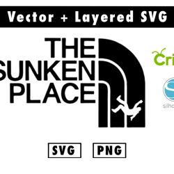 the sunken place svg and png files for cricut machine , anime svg , manga svg , goku svg