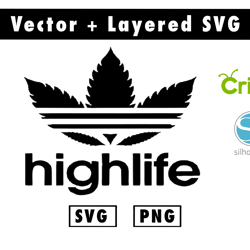 highlife svg and png files for cricut machine , anime svg , manga svg , goku svg