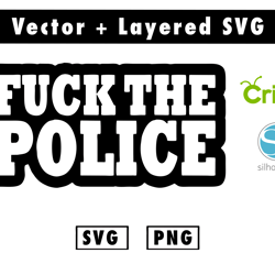 fuck the police svg and png files for cricut machine , anime svg , manga svg , goku svg