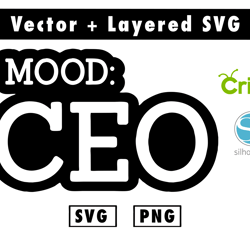mood ceo sticker svg and png files for cricut machine , anime svg , manga svg , goku svg