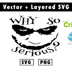 why so serious svg and png files for cricut machine , anime svg , manga svg , goku svg