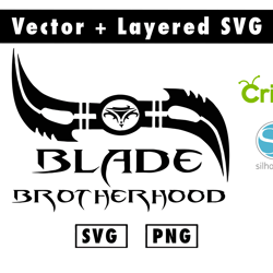 blade brotherhood svg and png files for cricut machine , anime svg , manga svg , goku svg