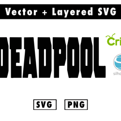 deadrool svg and png files for cricut machine , anime svg , manga svg , goku svg