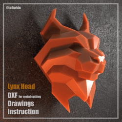Welding Project Plans Drawings Lynx Head (DXF, PDF)