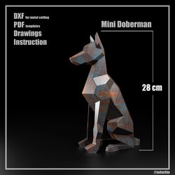 Welding Project Plans Drawings Mini Doberman (DXF, PDF)