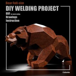 Welding Project Plans Drawings Bear (DXF, PDF)