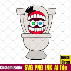 Caine Toilet from the amazing digital circus SVG,Caine Toilet SVG,PNG, Coloring pages Caine Toilet Circut desgin space