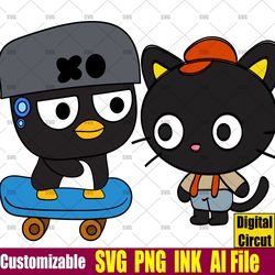 Badtz Maru Sanrio Svg,Badtz Maru Sanrio Coloring pages Chococat Supercute Sanrio SVG,png,Ink Circut desgin space