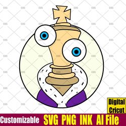 Kinger Sticker from The Amazing Digital Circus SVG Kinger Coloring pages Kinger SVG png,Ink Circut desgin space