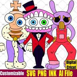 Caine, Kinger From the amazing digital circus Jax SVG Vector Coloring pages  SVG png,Ink Cricut design space