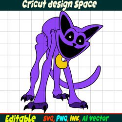 CatNap Smilling Critters Nightmare Catnap from Poppy Playtime Digital Download Vector Coloring pages SVG, Png, Ink