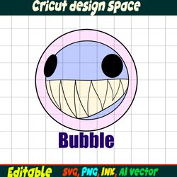 Editable Bubble from the amazing digital circus SVG, Vector Coloring Page, Bubble, SVG Ink Cricut desgin space Circus.