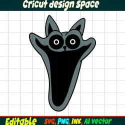 Editable Nightmare Catnap from Poppy Playtime Smiling Critters SVG Ink,CatNap Cricut desgin space Jax Circus