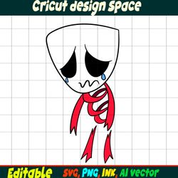 Editable Gangle the Amazing Digital circus SVG, Gangle coloring pages, Gangle Cut file vector, Instant download SVG
