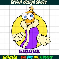 Editable Kinger Sticker the Amazing Digital circus SVG, Kinger coloring pages, Kinger Cut file vector, Instant download